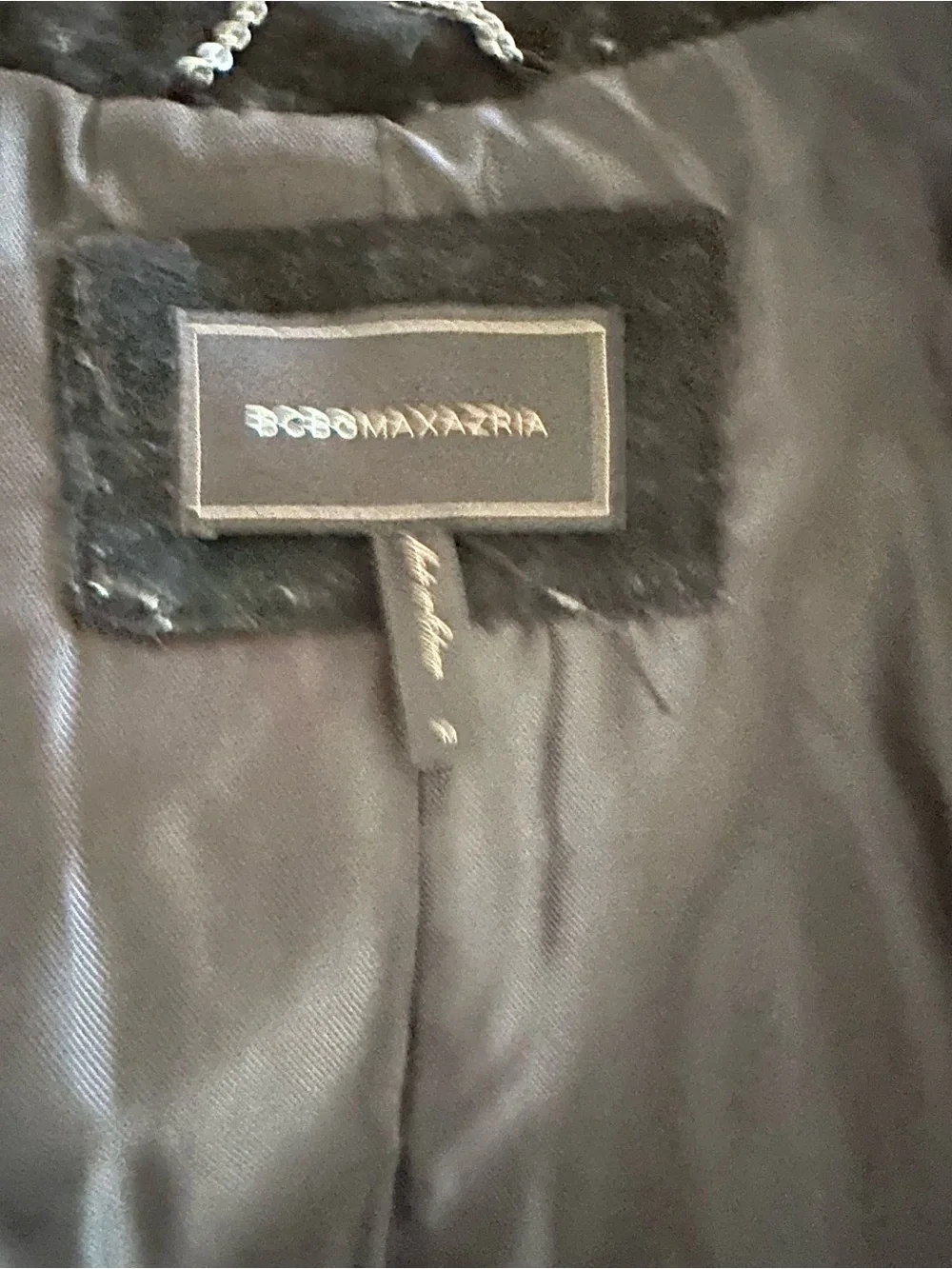 BCBGMaxAzria Black Hooded Toggle Pea Coat